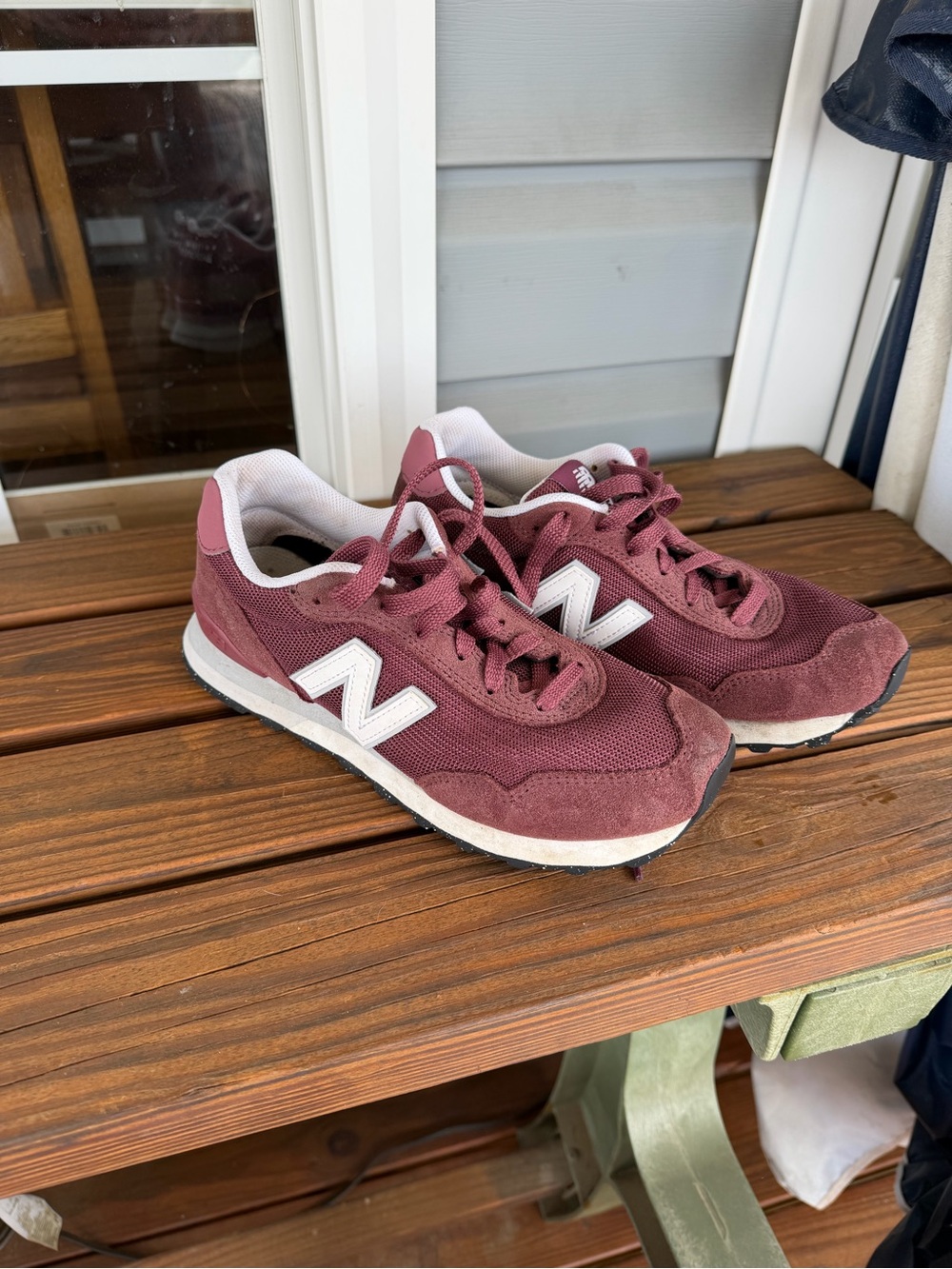 New Balance Women’s Maroon Lace-Up Athletic Sneakers - Picture 3 of 4